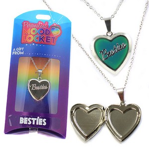 Colour Changing Personalised Mood Locket Necklace:- Besties