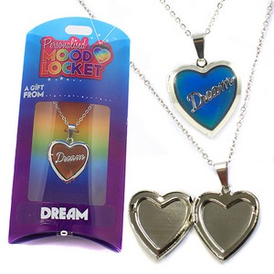 Colour Changing Personalised Mood Locket Necklace:- Dream