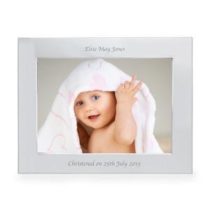 Silver 7x5 Landscape Personalised (Any Message)Photo Frame