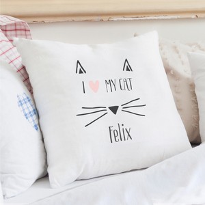 Cat Features Personalised Cushion Cover