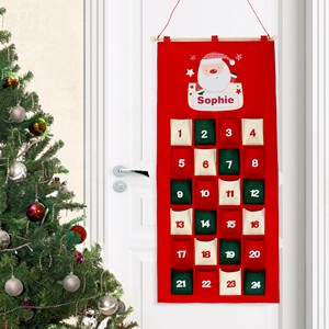 Pocket Santa Personalised Felt Advent Calendar