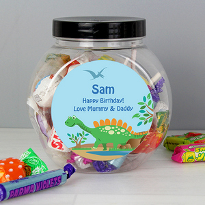 Dinosaur Personalised Sweets Jar