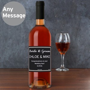Classic Personalised Label Rose Wine