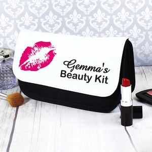 Lips Personalised (Any Message) Make Up Bag