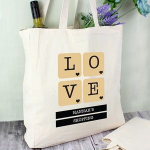 LOVE Tiles Personalised Cotton Bag
