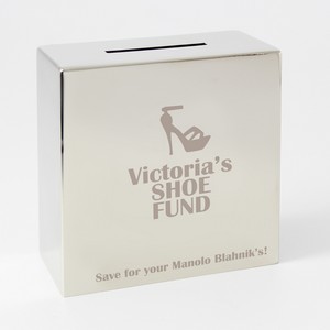 Shoe Fund Personalised Square Money Box