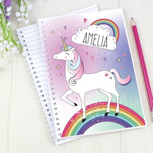 Unicorn Personalised A5 Notebook