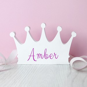 Girl's Princess Crown Personalised Plaque