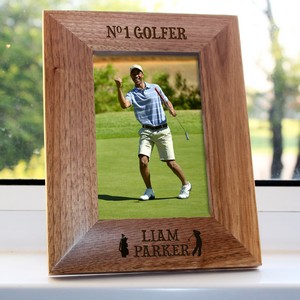 Engraved Personalised Photo Frame (Top Golfer)