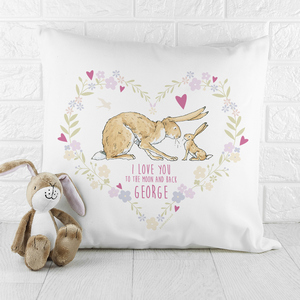Guess How Much I Love You Personalised Heart Wreath Cushion Cover 