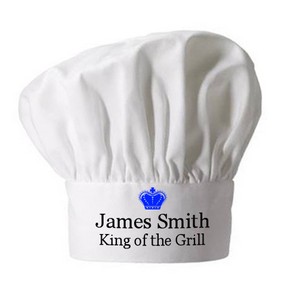 King of the Grill Personalised Chef's Hat 